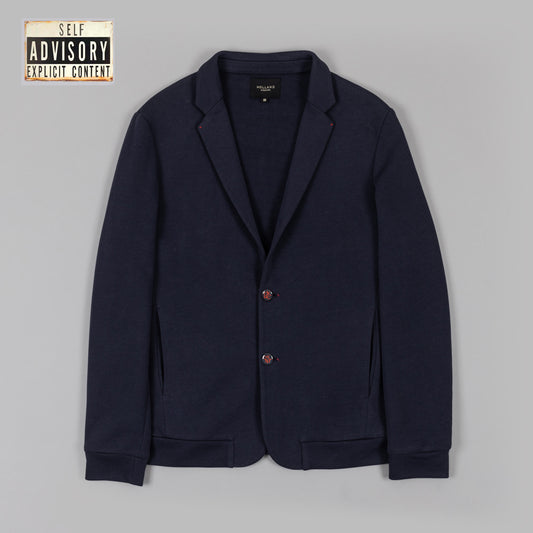 The Expletive Casual Blazer in Blue Jersey
