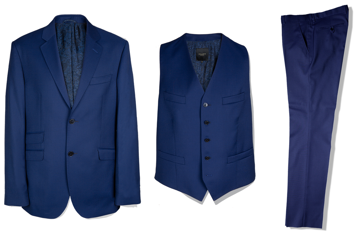 3 Piece Suit in Royal Panama - Holland Esquire