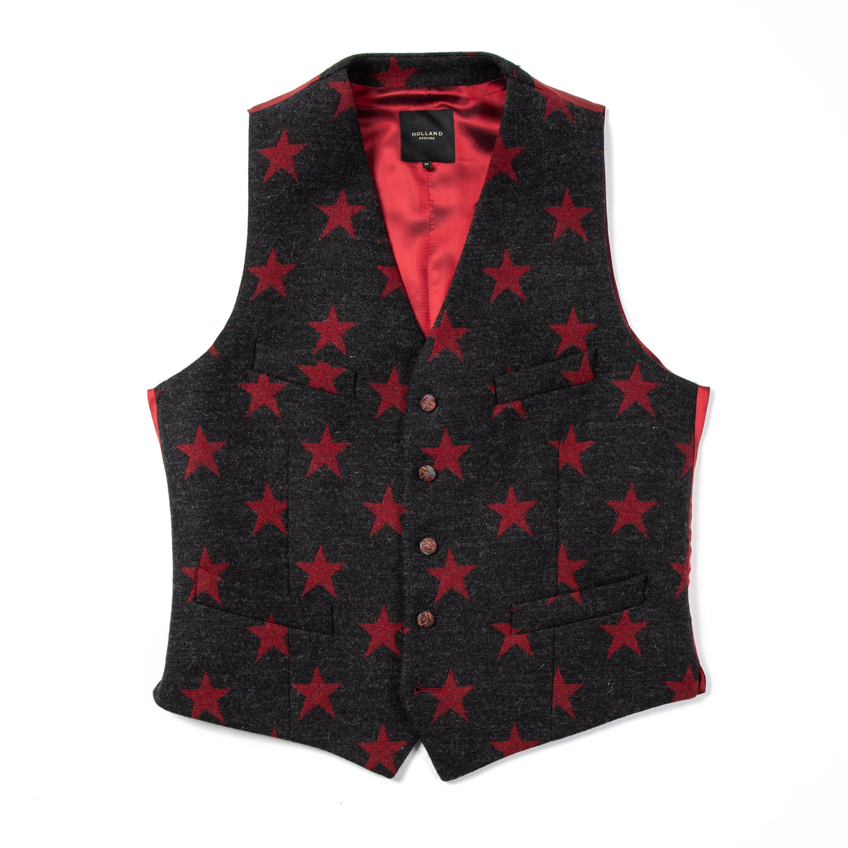 Star Waistcoat charcoal