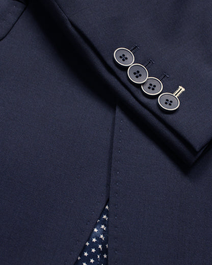 3 Piece Suit in Navy Panama - Holland Esquire