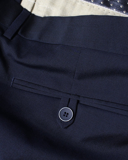 3 Piece Suit in Navy Panama - Holland Esquire